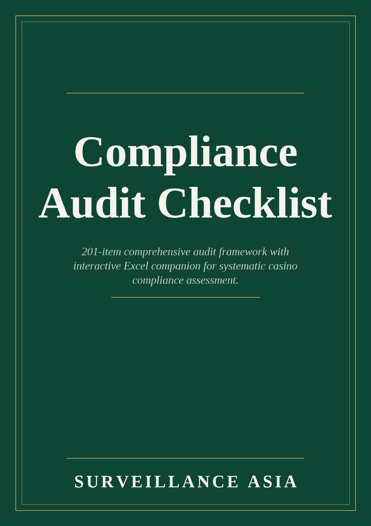 Compliance Audit Checklist, cover