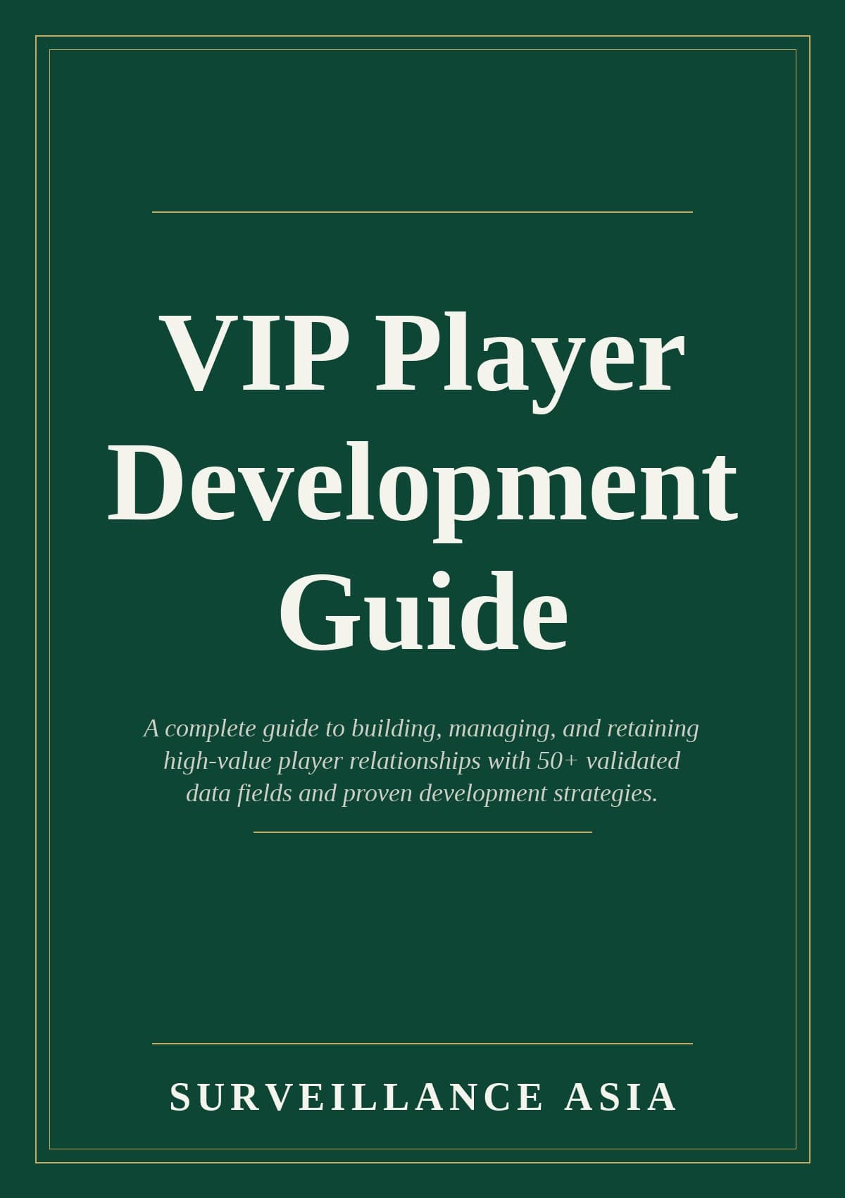 VIP Player Development Guide, cover